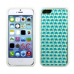 iPhone 5C Gummy Design Case (Elephants)